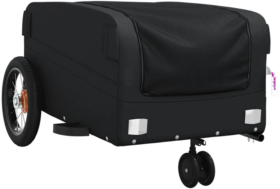Dviračio priekaba, juodos spalvos, 30kg, geležis