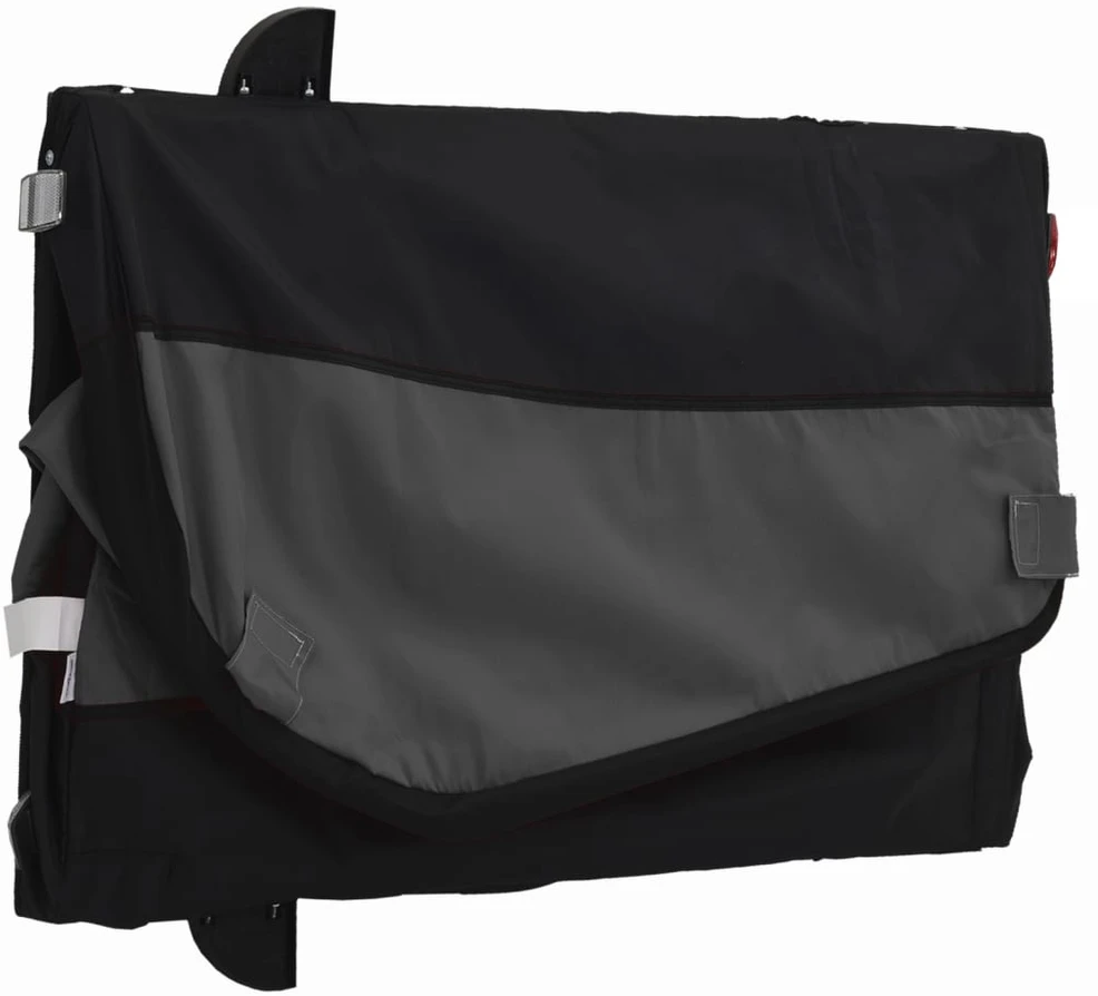 Dviračio priekaba, juodos spalvos, 30kg, geležis