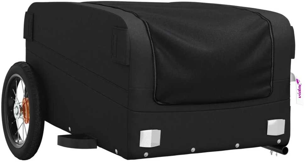 Dviračio priekaba, juodos spalvos, 30kg, geležis