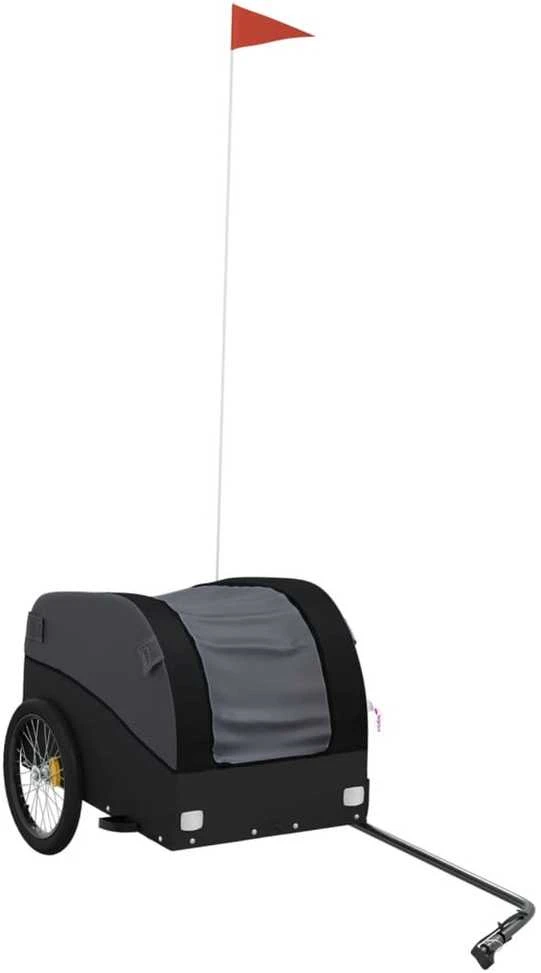 Dviračio priekaba, juodos spalvos, 30kg, geležis
