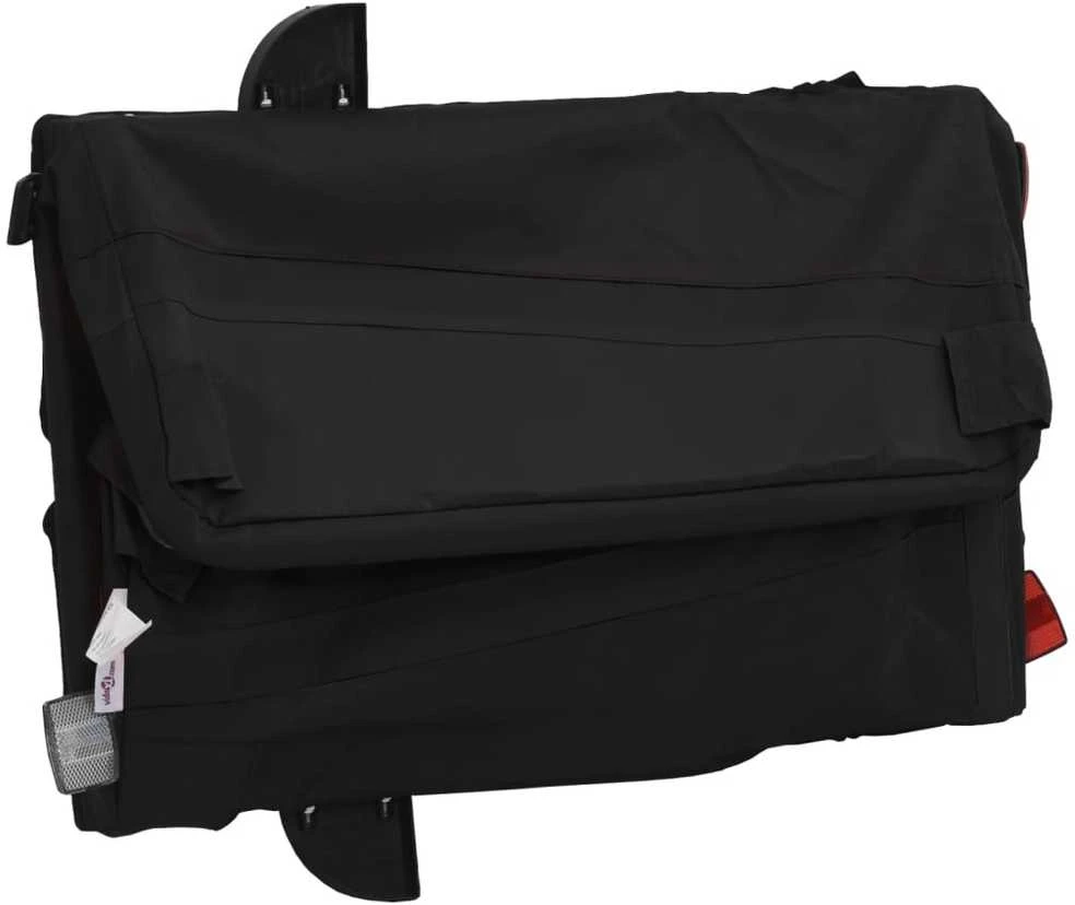 Dviračio priekaba, juodos spalvos, 30kg, geležis