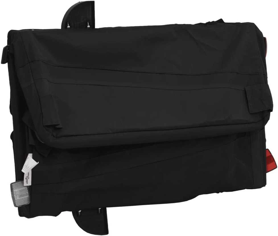 Dviračio priekaba, juodos spalvos, 30kg, geležis