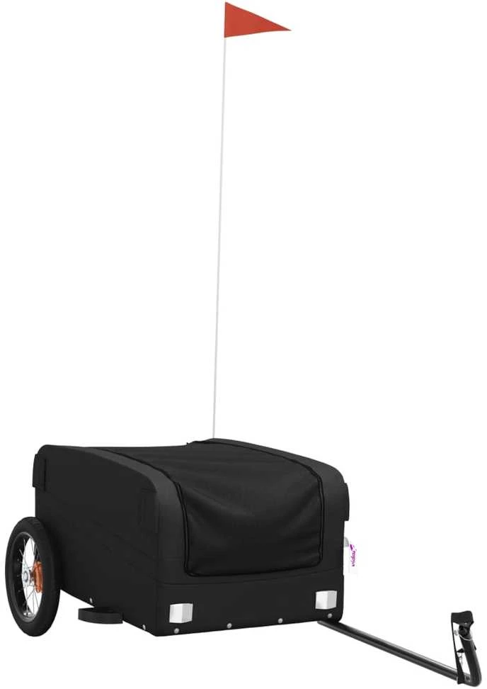 Dviračio priekaba, juodos spalvos, 30kg, geležis