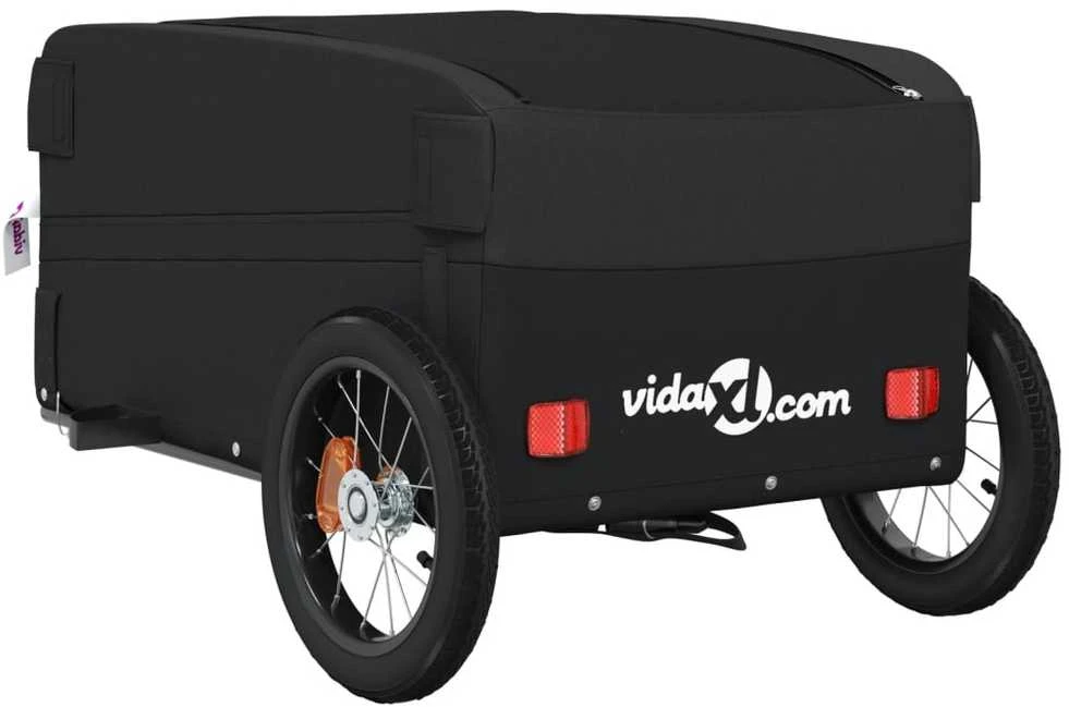 Dviračio priekaba, juodos spalvos, 30kg, geležis