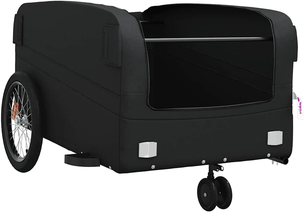 Dviračio priekaba, juodos spalvos, 45kg, geležis