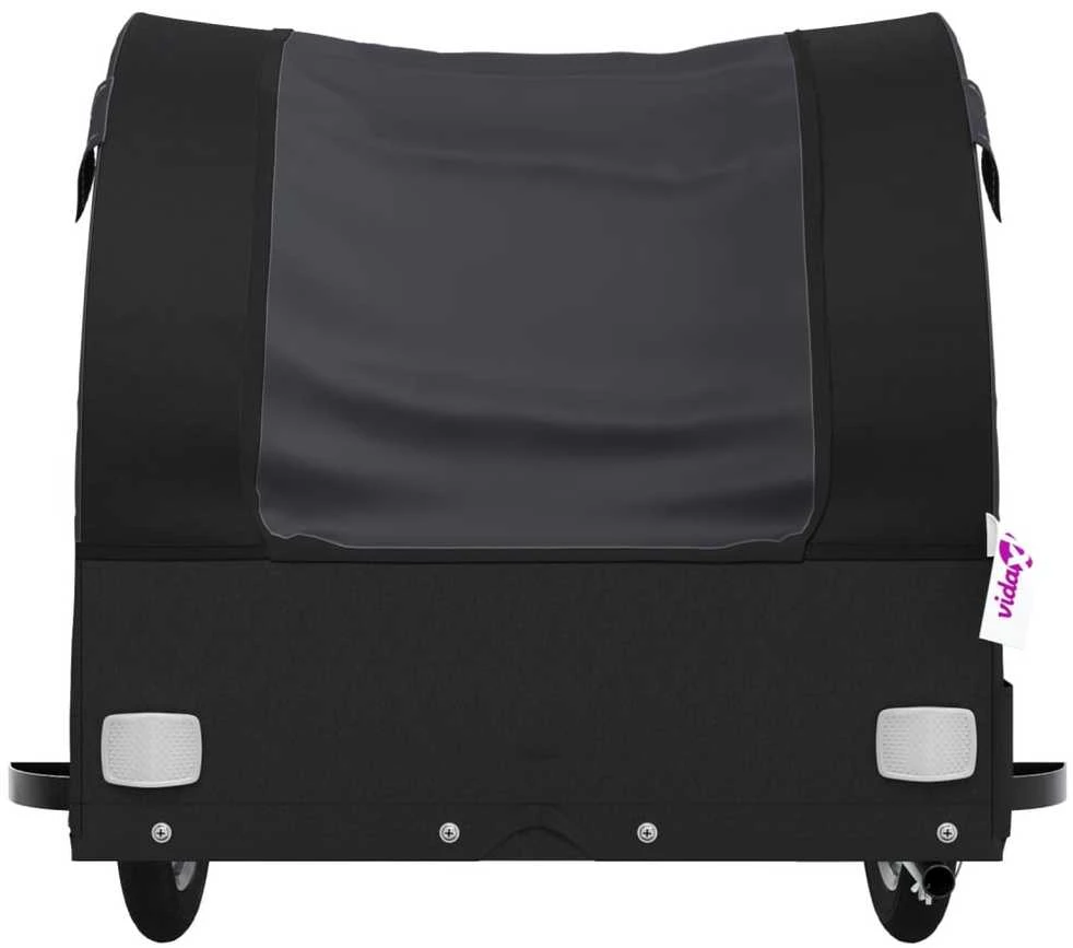 Dviračio priekaba, juodos spalvos, 45kg, geležis