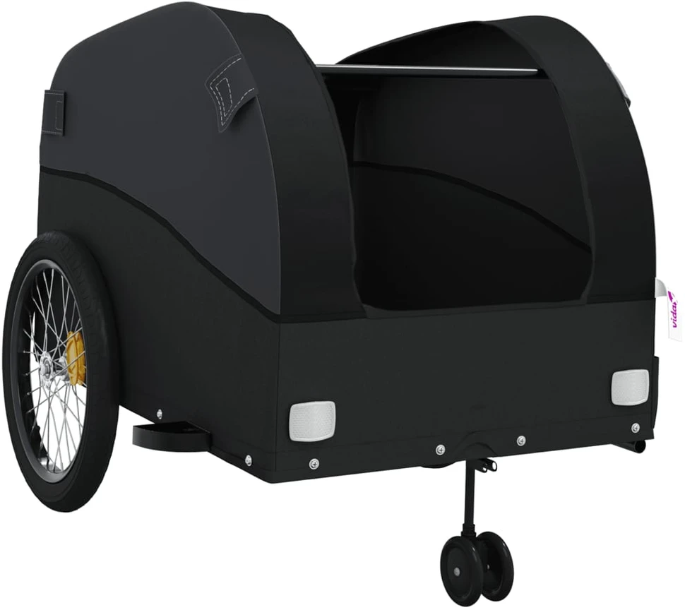 Dviračio priekaba, juodos spalvos, 45kg, geležis