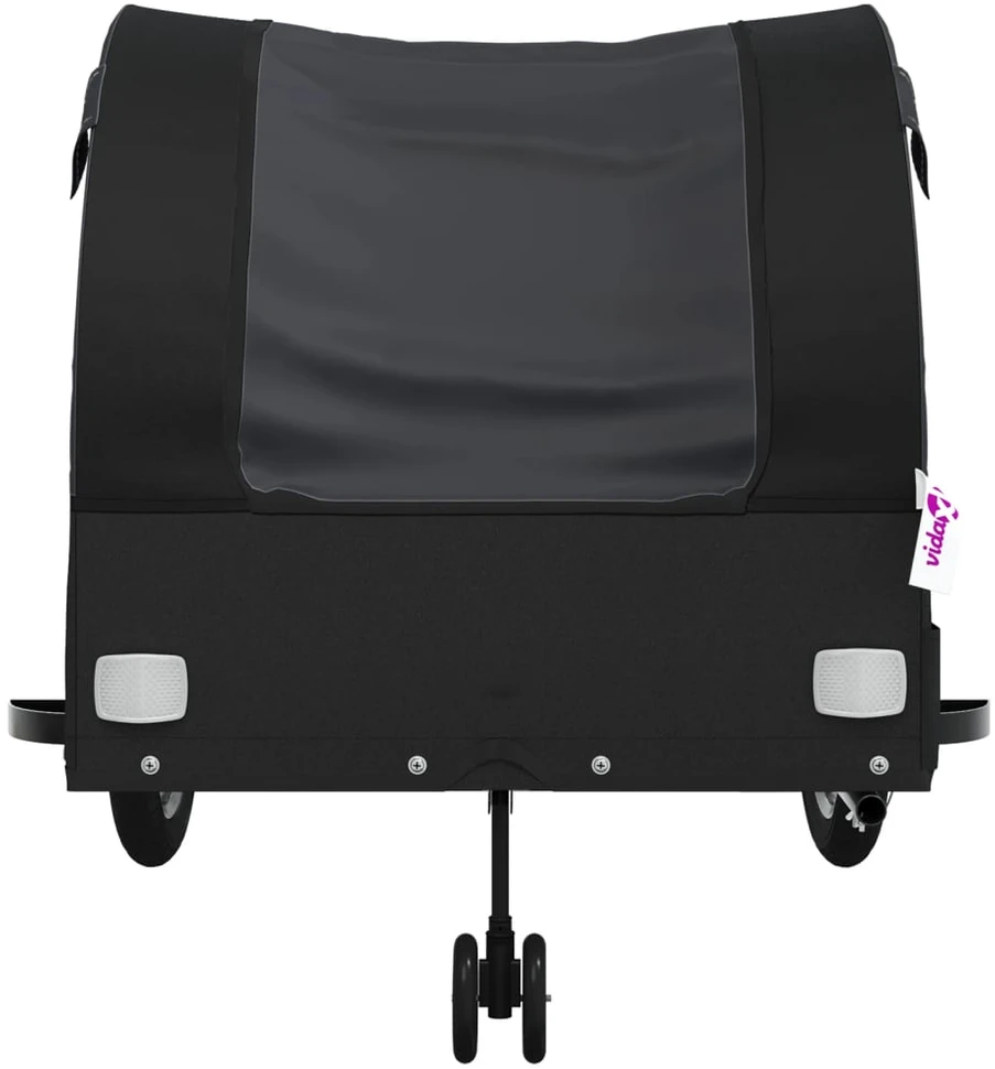 Dviračio priekaba, juodos spalvos, 45kg, geležis