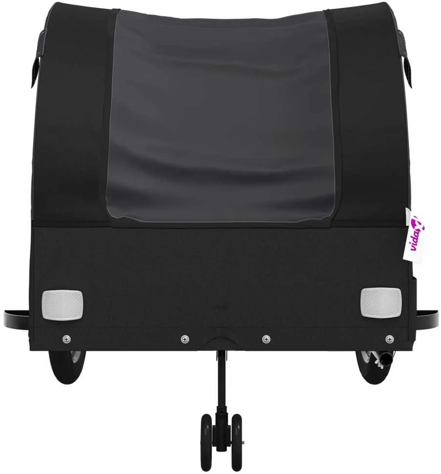 Dviračio priekaba, juodos spalvos, 45kg, geležis