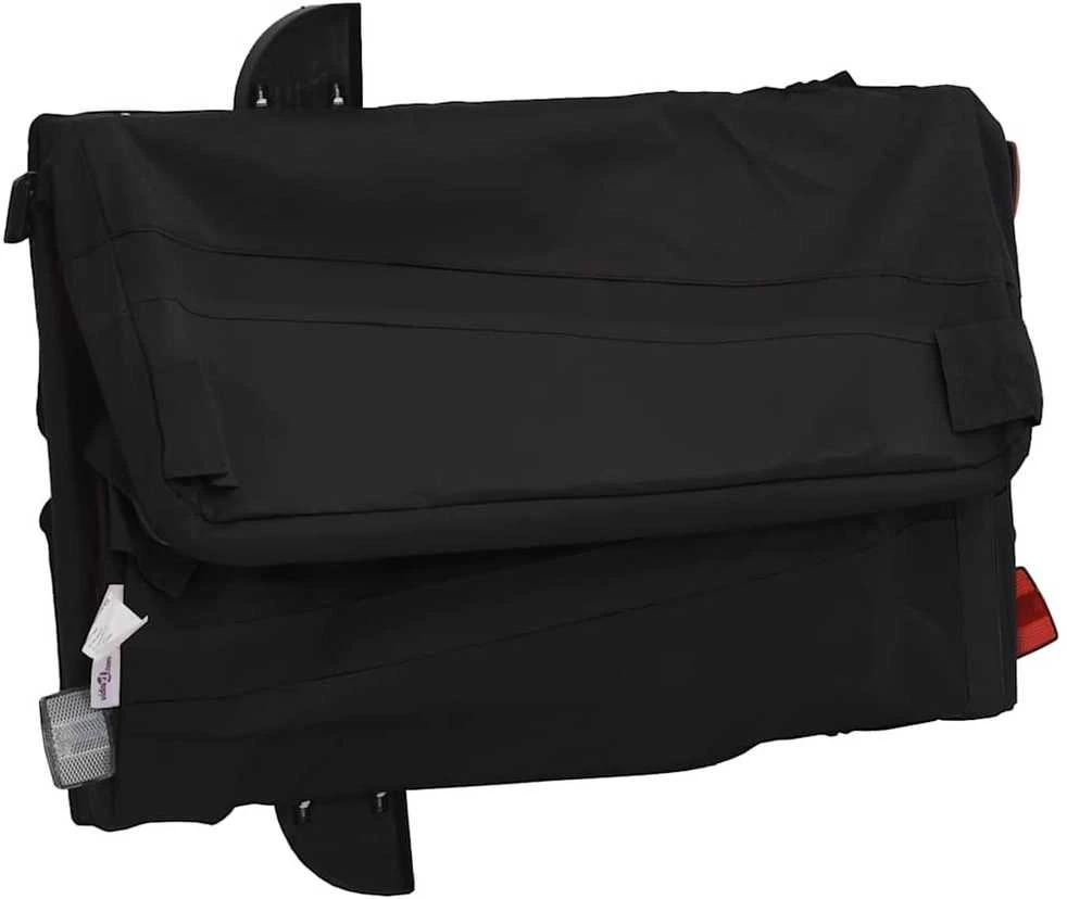 Dviračio priekaba, juodos spalvos, 45kg, geležis