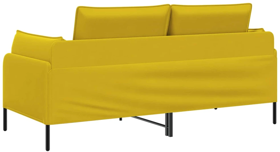 Dvitaškė sofa 2 vietos Geltona 188 x 81 x 89 cm Aksomas