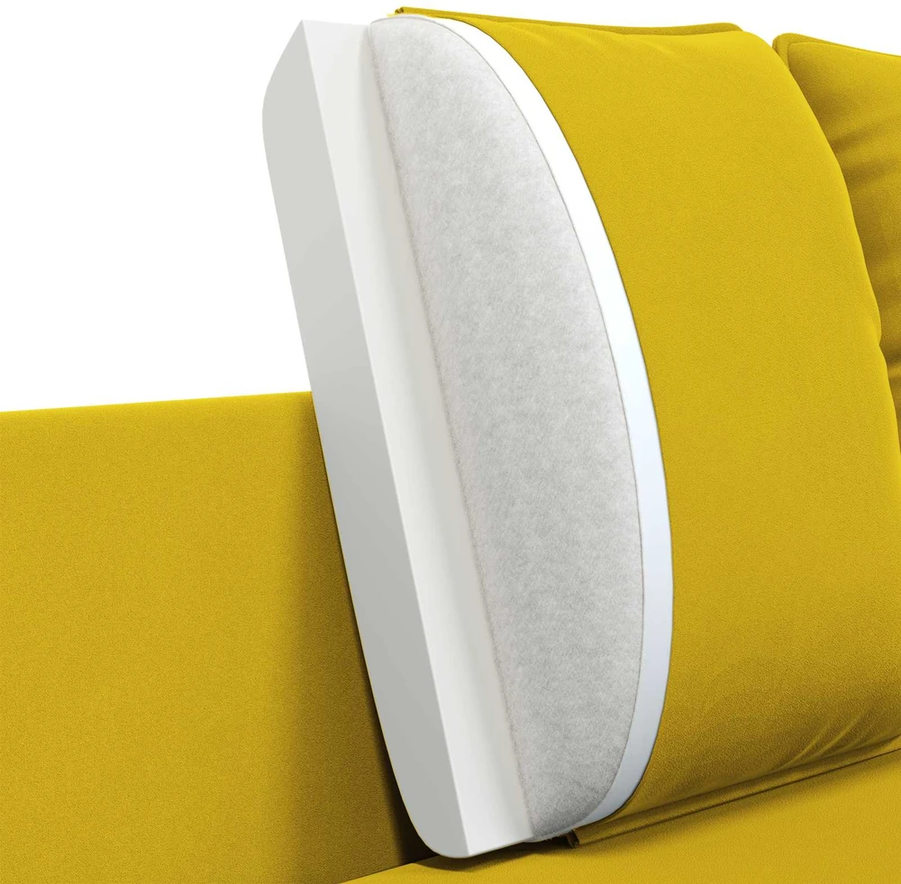 Dvitaškė sofa 2 vietos Geltona 188 x 81 x 89 cm Aksomas