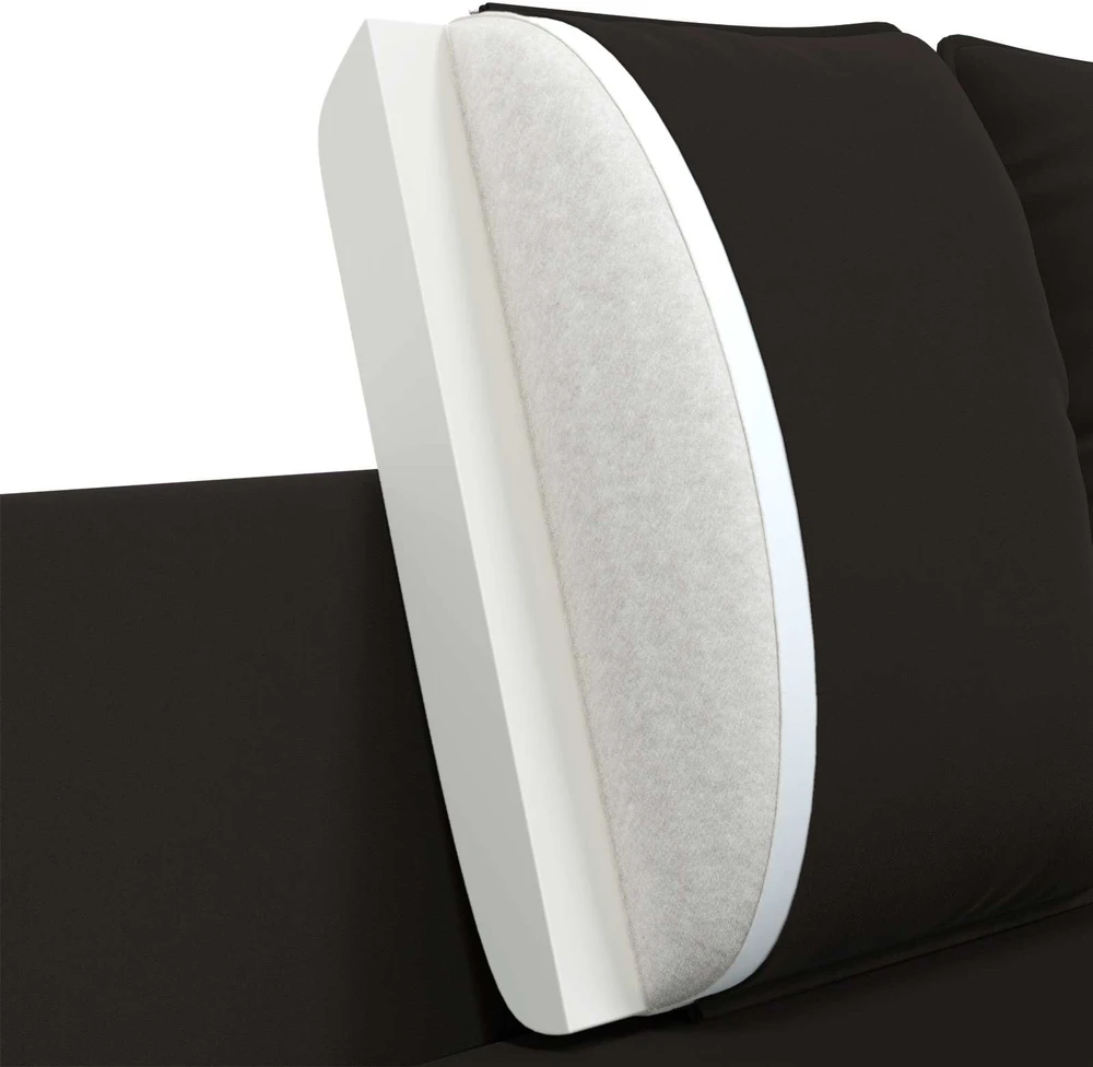 Dvitaškė sofa 2 vietos Juoda 188 x 81 x 89 cm Aksomas