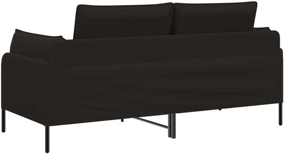 Dvitaškė sofa 2 vietos Juoda 188 x 81 x 89 cm Aksomas