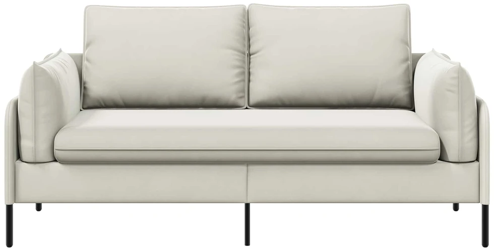 Dvitaškė sofa 2 vietos Kreminė 188 x 81 x 89 cm Aksomas
