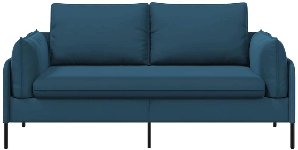 Dvitaškė sofa 2 vietos Mėlyna 188 x 81 x 89 cm Aksomas