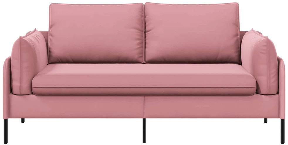 Dvitaškė sofa 2 vietos Rožinė 188 x 81 x 89 cm Aksomas