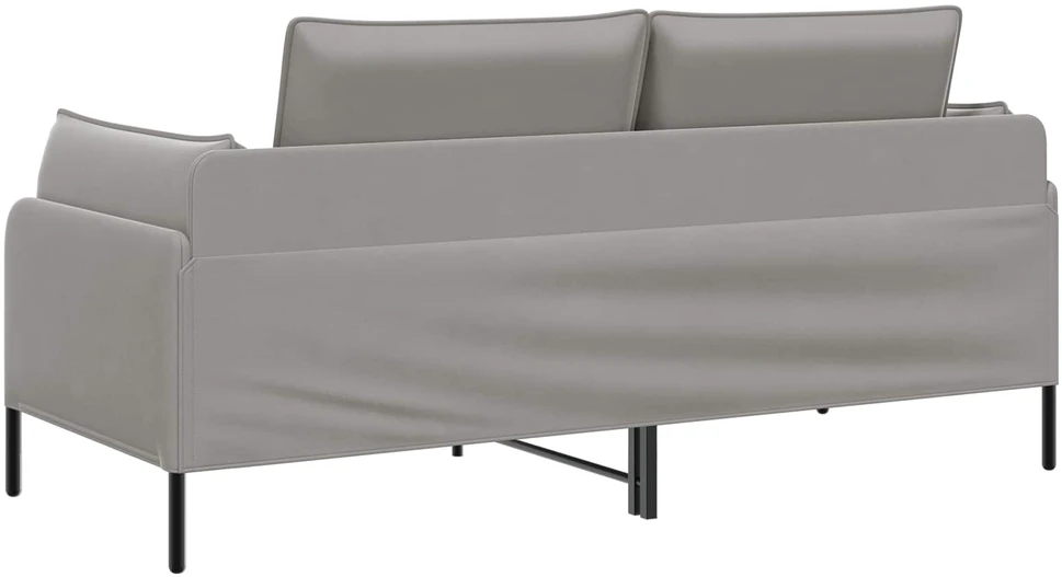 Dvitaškė sofa 2 vietos Šviesiai pilka 188 x 81 x 89 cm Aksomas