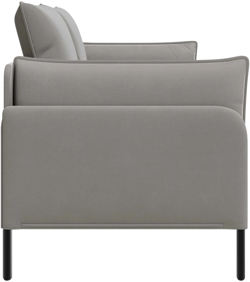 Dvitaškė sofa 2 vietos Šviesiai pilka 188 x 81 x 89 cm Aksomas