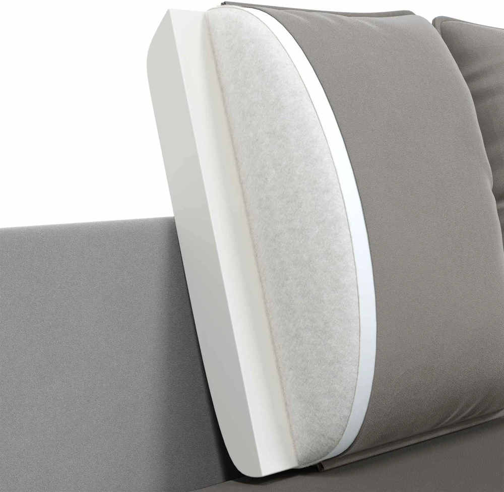 Dvitaškė sofa 2 vietos Šviesiai pilka 188 x 81 x 89 cm Aksomas