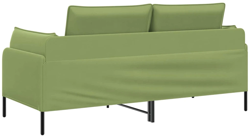Dvitaškė sofa 2 vietos Šviesiai žalia 188 x 81 x 89 cm Aksomas