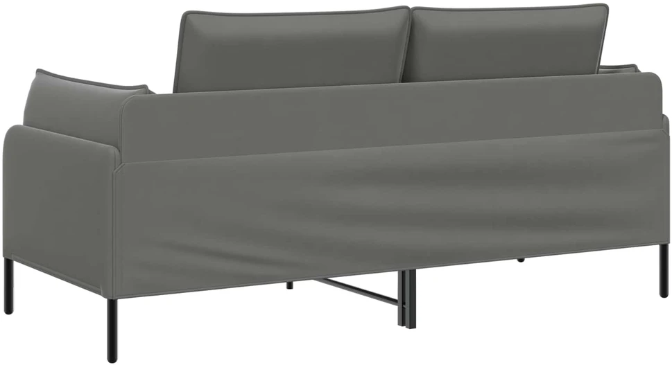 Dvitaškė sofa 2 vietos Tamsiai pilka 188 x 81 x 89 cm Aksomas