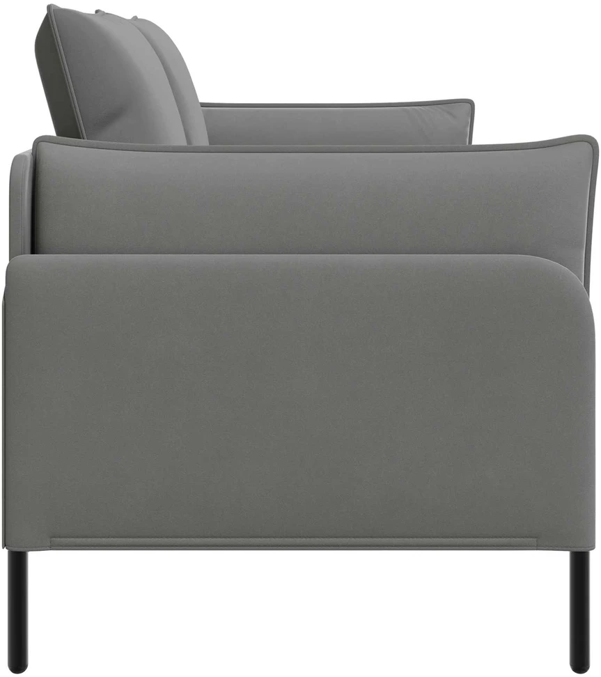 Dvitaškė sofa 2 vietos Tamsiai pilka 188 x 81 x 89 cm Aksomas