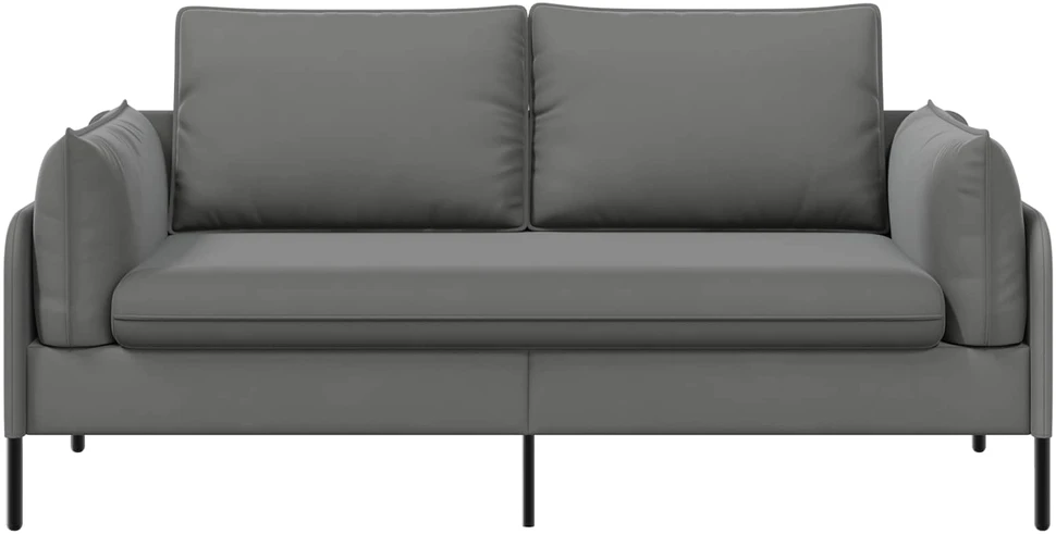 Dvitaškė sofa 2 vietos Tamsiai pilka 188 x 81 x 89 cm Aksomas