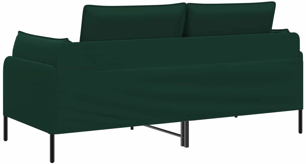 Dvitaškė sofa 2 vietos Tamsiai žalia 188 x 81 x 89 cm Aksomas