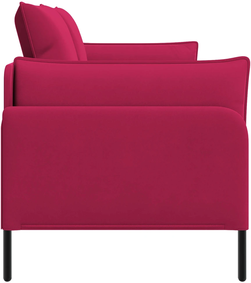 Dvitaškė sofa 2 vietos Vyno raudona 188 x 81 x 89 cm Aksomas
