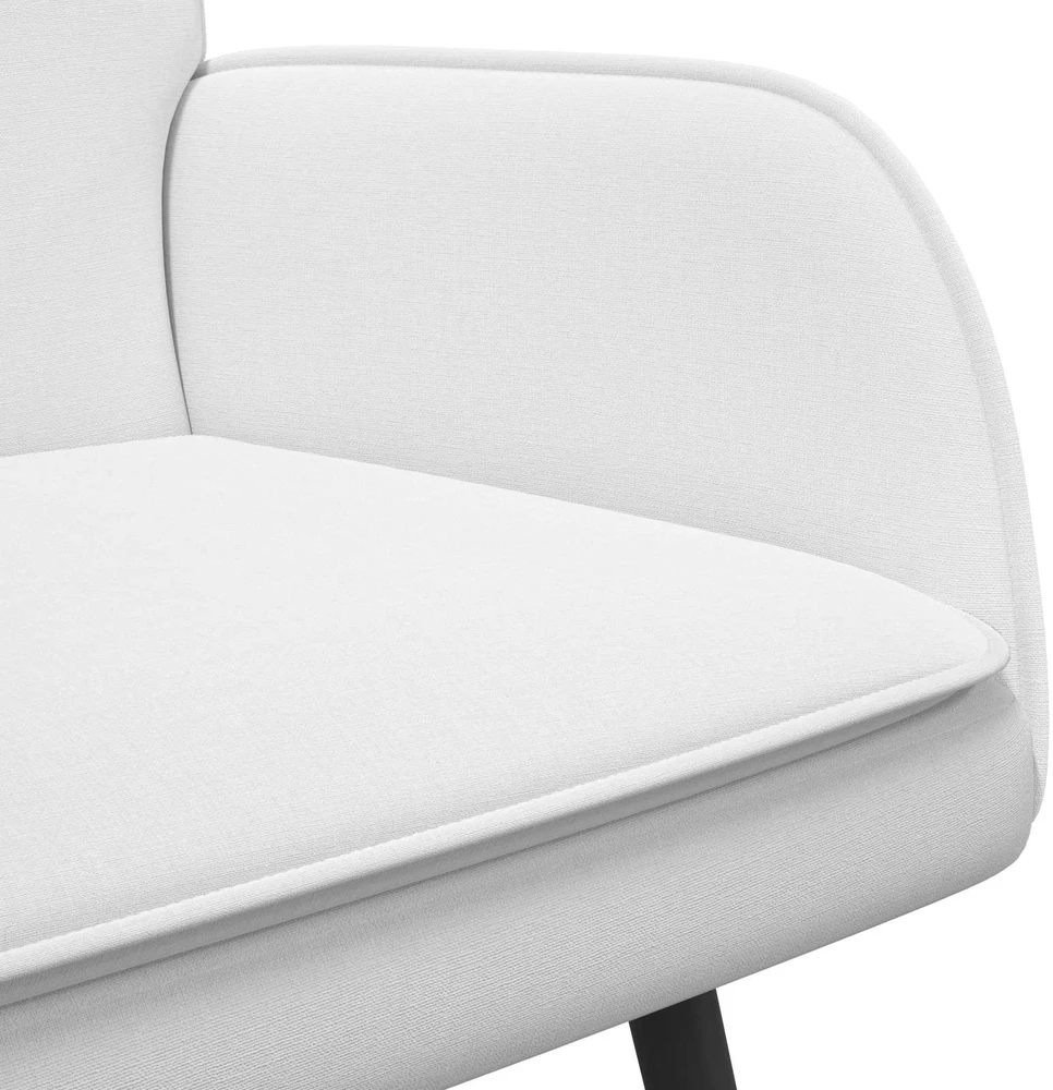Dvitaškė sofa Balta 115 x 61 x 87 cm Audinys