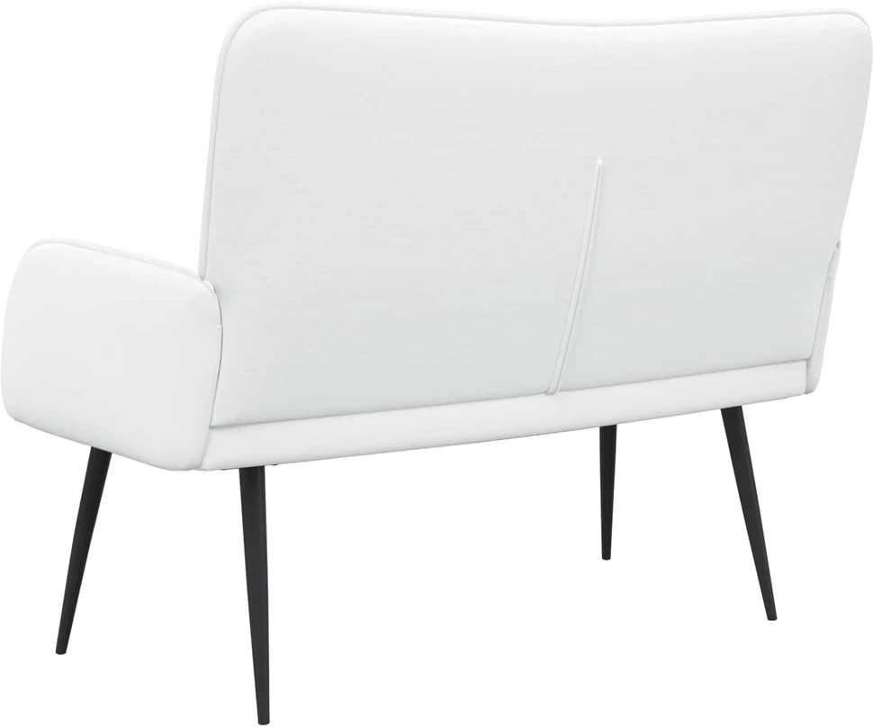 Dvitaškė sofa Balta 115 x 61 x 87 cm Audinys