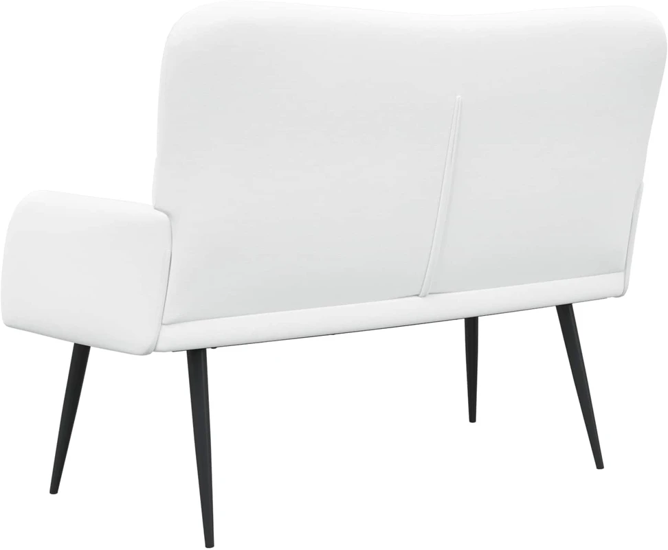 Dvitaškė sofa Balta 115 x 61 x 87 cm Audinys