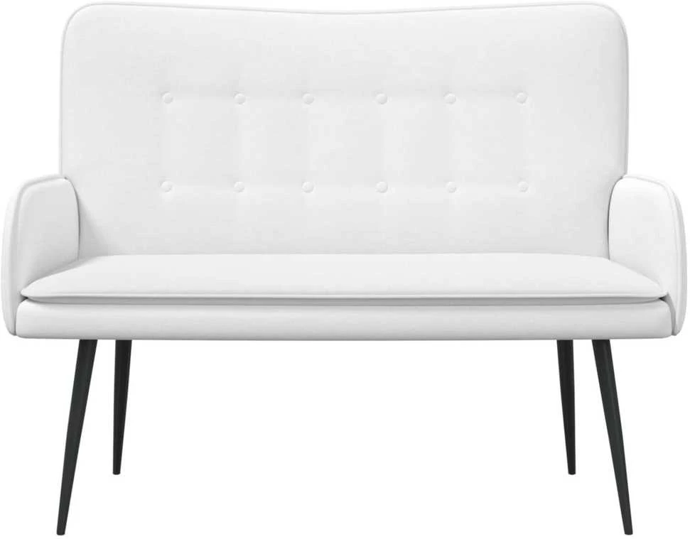 Dvitaškė sofa Balta 115 x 61 x 87 cm Audinys