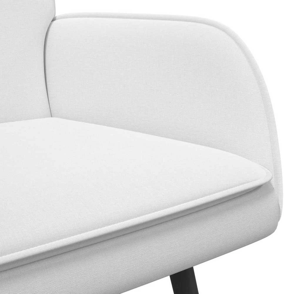 Dvitaškė sofa Balta 115 x 61 x 87 cm Audinys