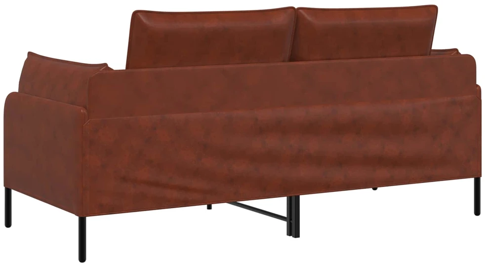 Dvitaškė sofa Blizgus Rudas 188 x 81 x 89 cm Dirbtinė oda
