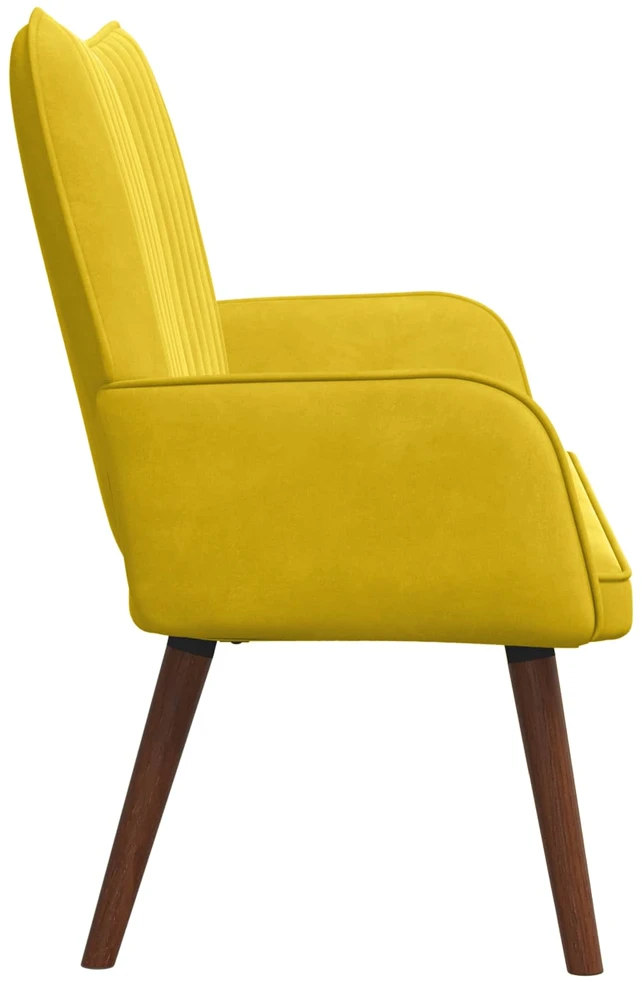 Dvitaškė sofa Geltona 115 x 61 x 87 cm Aksomas