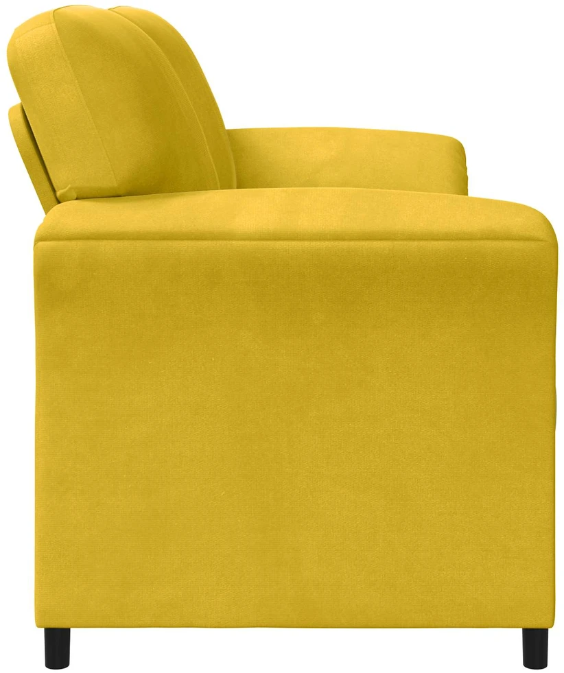 Dvitaškė sofa Geltona 138 x 83 x 95 cm Aksomas