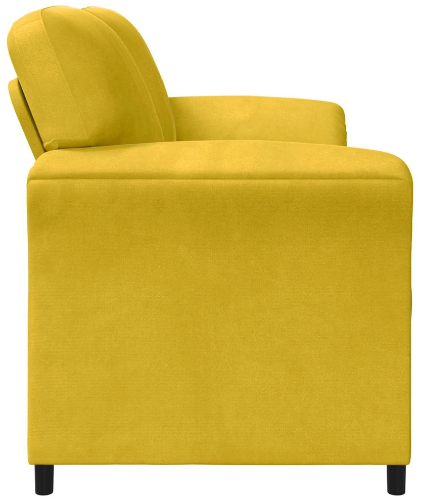 Dvitaškė sofa Geltona 158 x 83 x 95 cm Aksomas