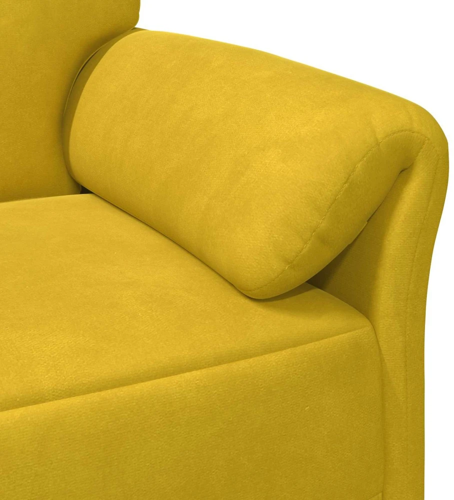 Dvitaškė sofa Geltona 158 x 83 x 95 cm Aksomas