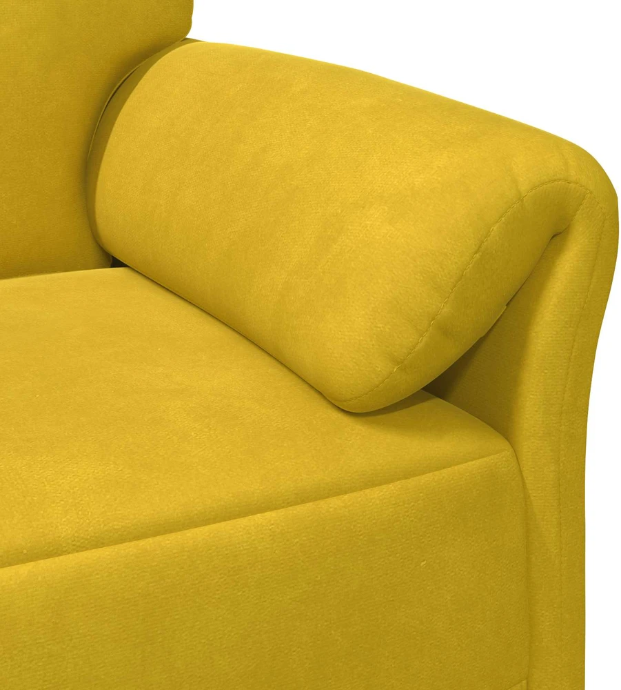 Dvitaškė sofa Geltona 158 x 83 x 95 cm Aksomas