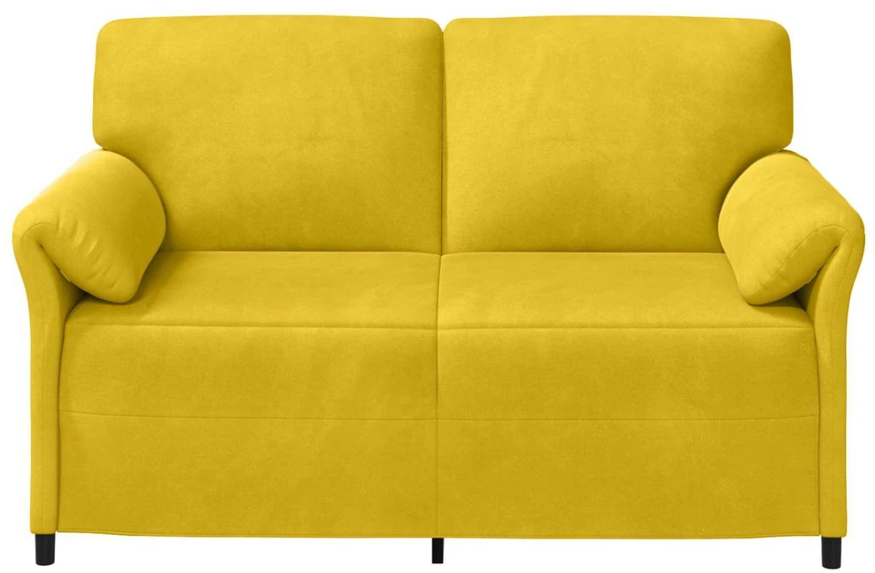 Dvitaškė sofa Geltona 158 x 83 x 95 cm Aksomas