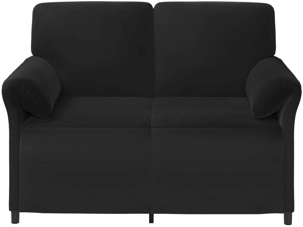 Dvitaškė sofa Juoda 138 x 83 x 95 cm Aksomas
