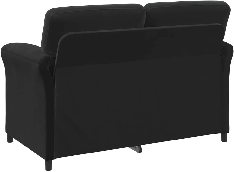 Dvitaškė sofa Juoda 138 x 83 x 95 cm Aksomas
