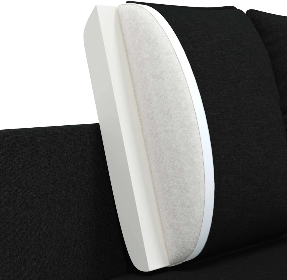 Dvitaškė sofa Juoda 188 x 81 x 89 cm Audinys
