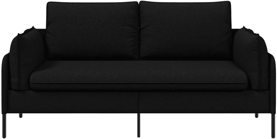 Dvitaškė sofa Juoda 188 x 81 x 89 cm Audinys