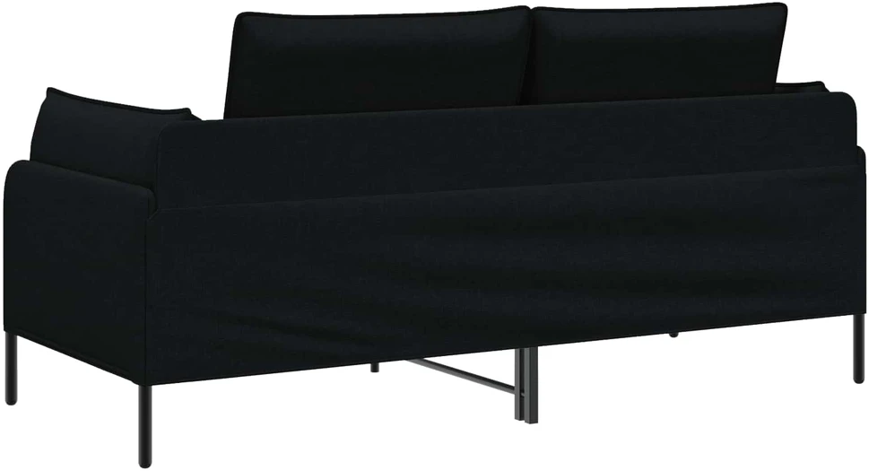 Dvitaškė sofa Juoda 188 x 81 x 89 cm Audinys