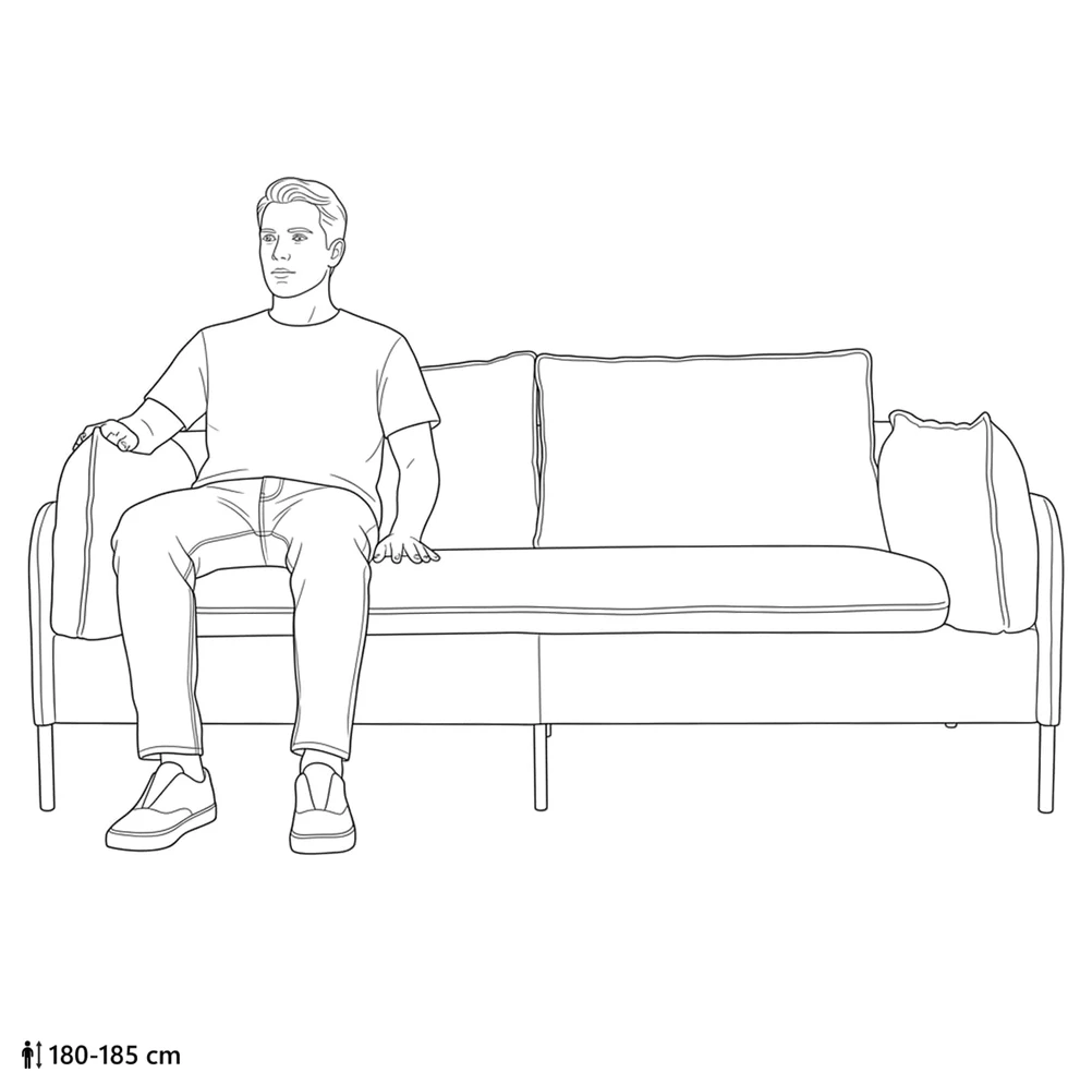 Dvitaškė sofa Juoda 188 x 81 x 89 cm Dirbtinė oda