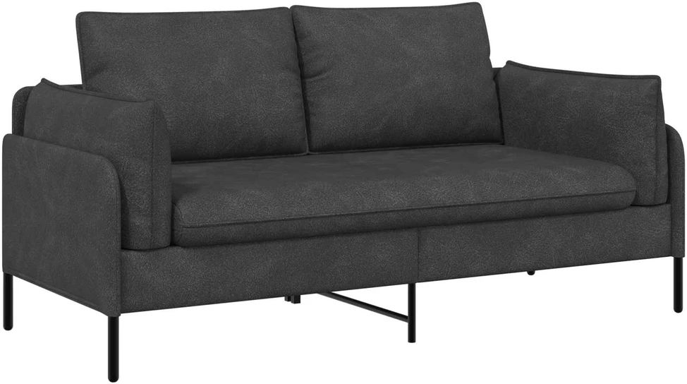 Dvitaškė sofa Juoda 188 x 81 x 89 cm Dirbtinė oda