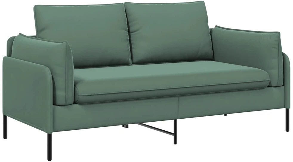 Dvitaškė sofa Jūrinė žalia 188 x 81 x 89 cm Aksomas